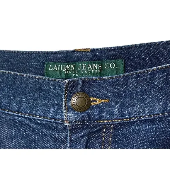 Ralph Lauren Jeans Co Bootcut Western Embroidered Leg Womens 14P 14 Petite - Picture 7 of 11